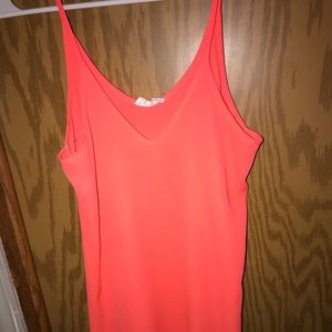 orangish pink shirt/dress